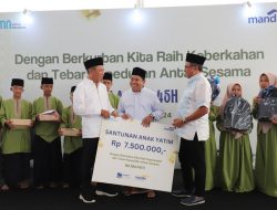 Bank Mandiri Region I/Sumatera1 Bagikan Daging Hewan Kurban kepada 1008 Penerima