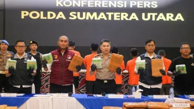 Polda Sumut Gagalkan dan Sitaa 151 Kg Ganja dan 72 Kg Sabu Jaringan Internasional